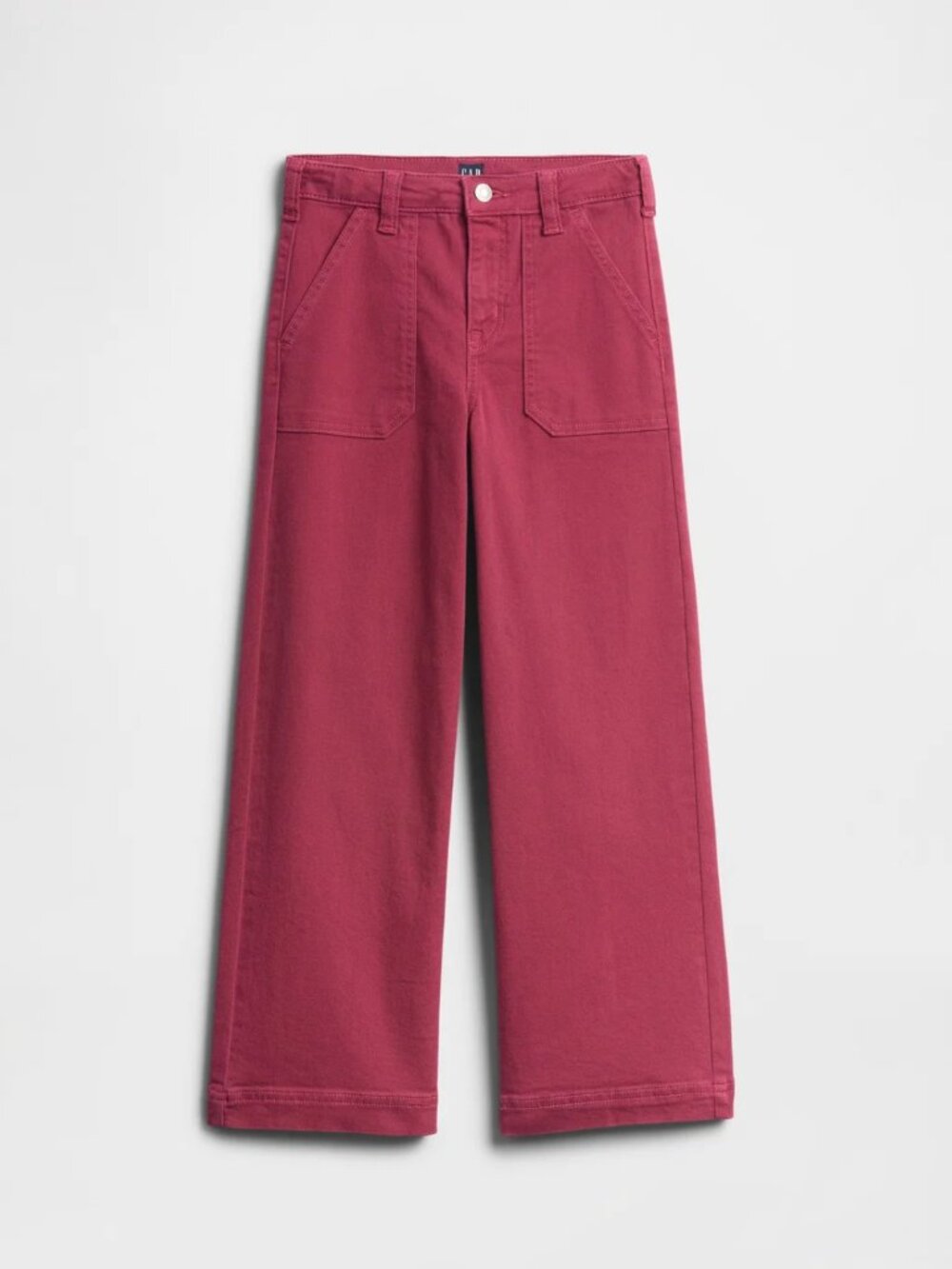 NWT Gap Girls Wide-leg High Rise Jeans Dark Pink Size 10